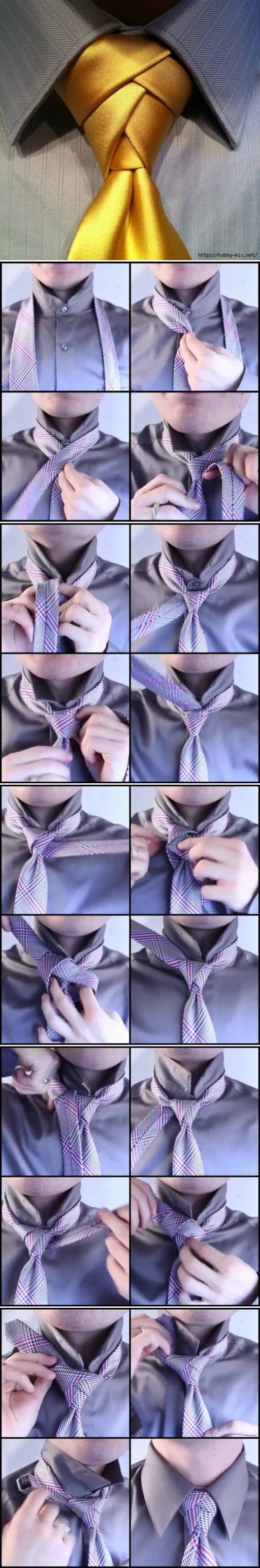 How To Make Beautiful Tie Knot step by step DIY tutorial instructions