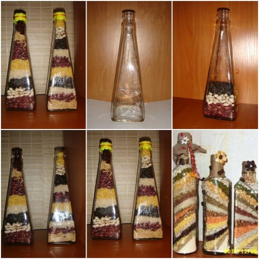 How To Make Decorative Bottle with Seeds step by step DIY tutorial instructions thumb