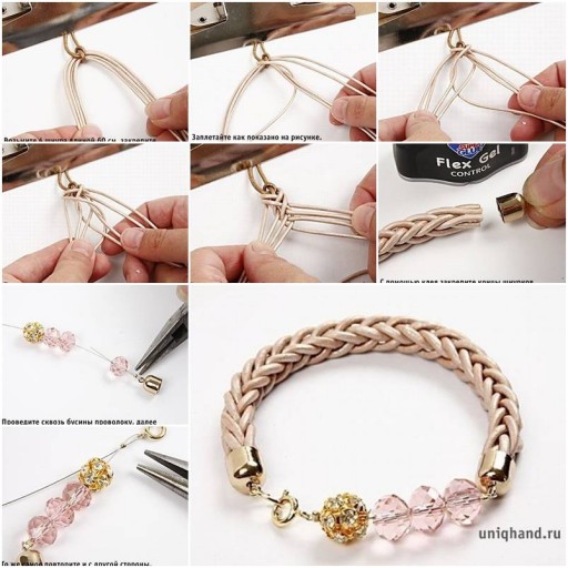 How To Make Easy Simple custom Leather or rubber wristband step by step DIY tutorial instructions thumb