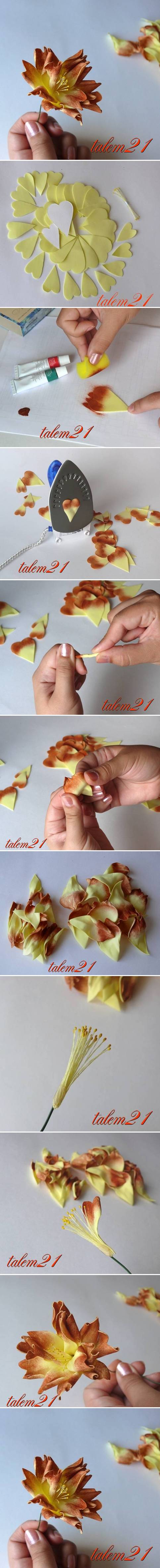 How To Make Fantasy Flowers step by step DIY tutorial instructions