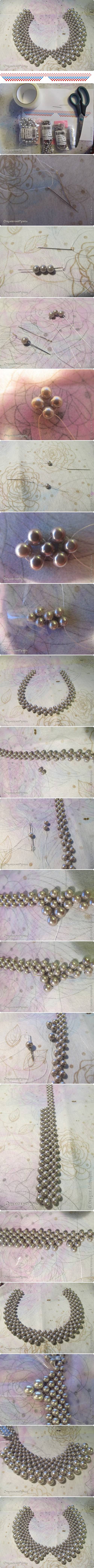 How To Make beautiful Beads or pearl Necklaces step by step DIY tutorial instructions
