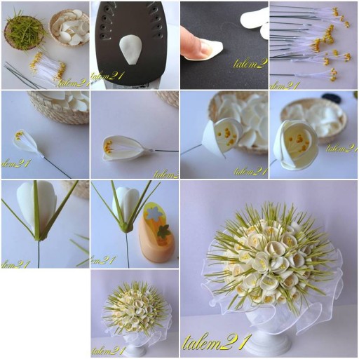 How To Make lilac Flowers step by step DIY tutorial instructions thumb