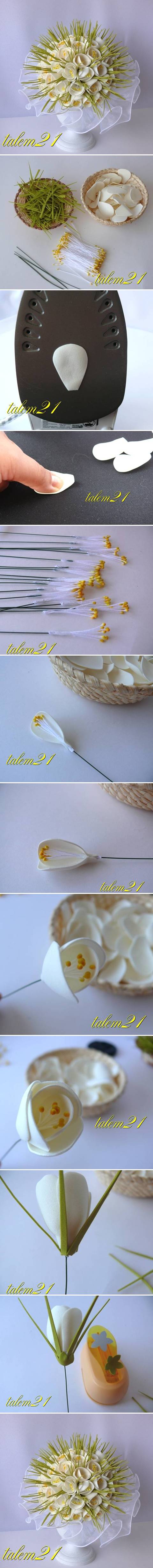 How To Make lilac Flowers step by step DIY tutorial instructions