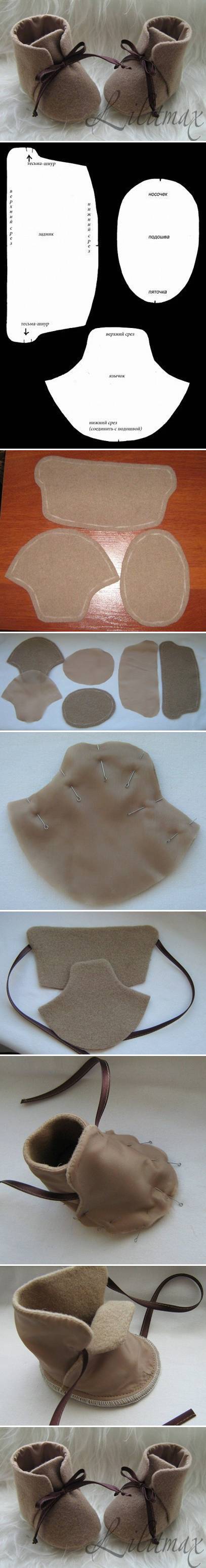 How To stitch Fashion Baby Shoes step by step DIY tutorial instructions