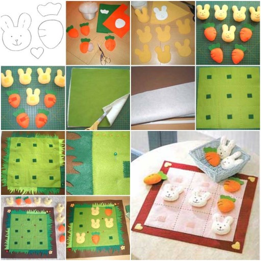 How to Make Felt Tic-Tac-Toe Toy step by step DIY tutorial instructions thumb