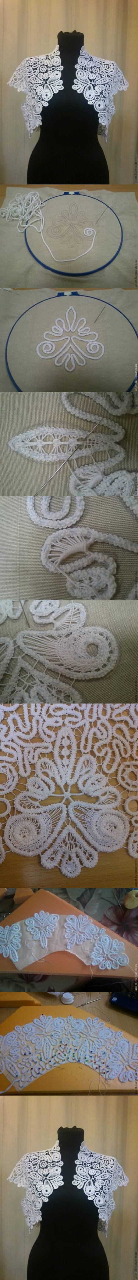How to knit beautiful  Romanian Laces tops step by step DIY tutorial instructions