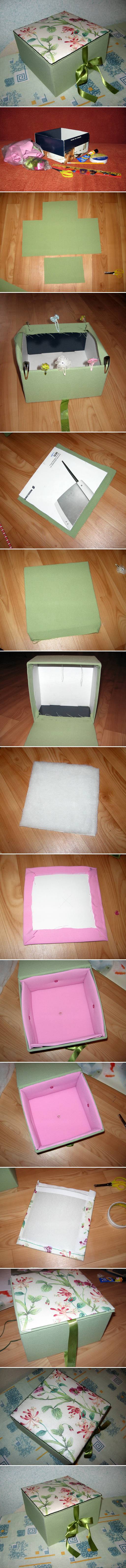 How to make Beautiful Cardboard Textile storage unit step by step DIY tutorial instructions