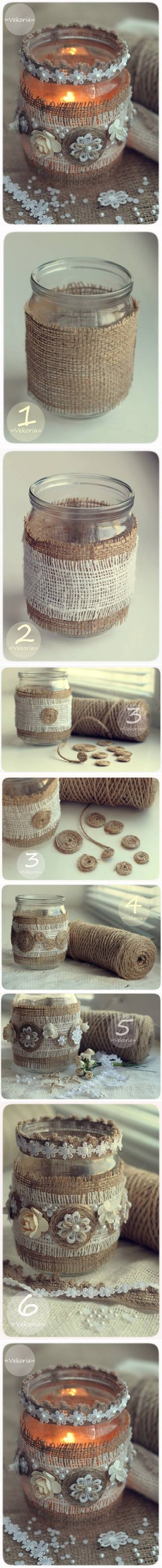 How to make Custom Vintage Candle Holder step by step DIY tutorial instructions