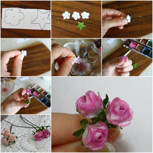 How to make Delicate Mini Roses step by step DIY tutorial instructions thumb