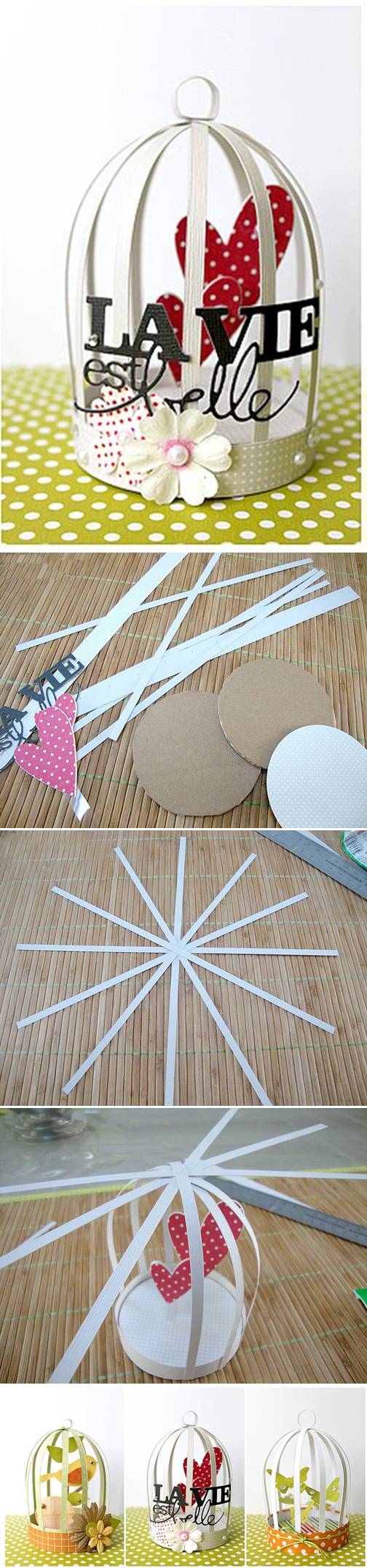 How to make Mini Decorative Cage step by step DIY tutorial instructions