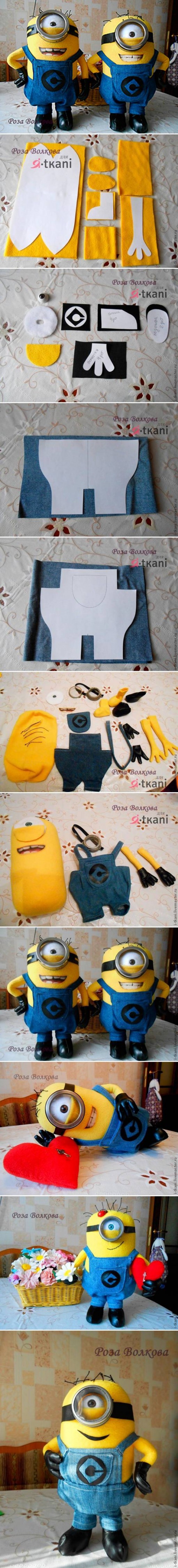 How to make Minion toy Doll step by step DIY tutorial instructions