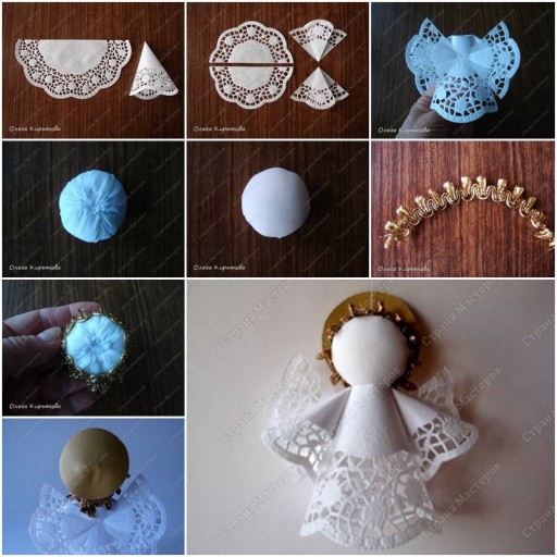 How to make Napkin Angel step by step DIY tutorial instructions thumb
