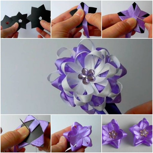 How to make Quick Flower Bow step by step DIY tutorial instructions thumb