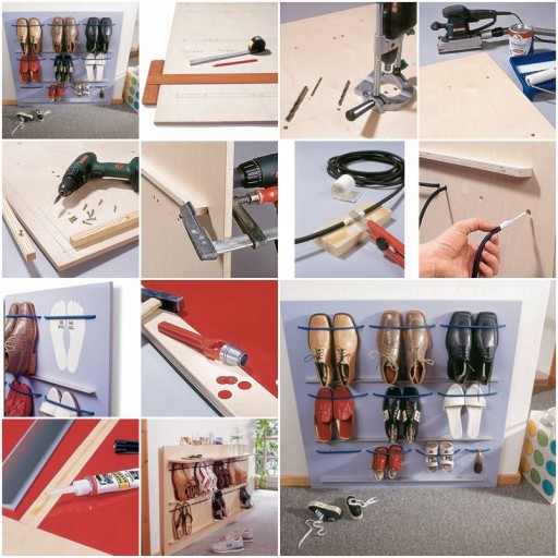 How to make Space Saving Shoes Rack step by step DIY tutorial instructions thumb