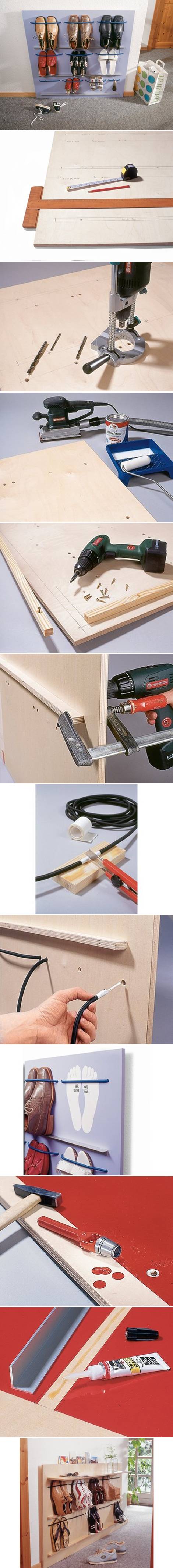 How to make Space Saving Shoes Rack step by step DIY tutorial instructions
