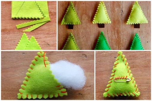 How to make cute Christmas tree clothpin step by step DIY tutorial instructions thumb