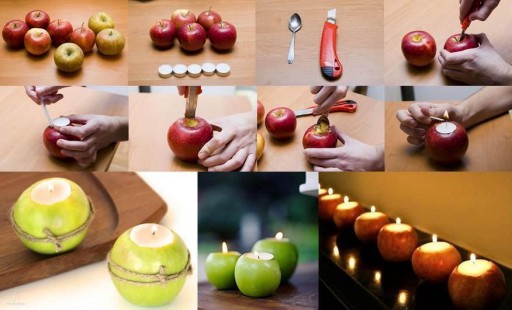 How to make cute apple candle jar step by step DIY tutorial instructions
