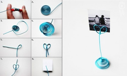 How to make cute wire picture stands or sign holder step by step DIY tutorial instructions