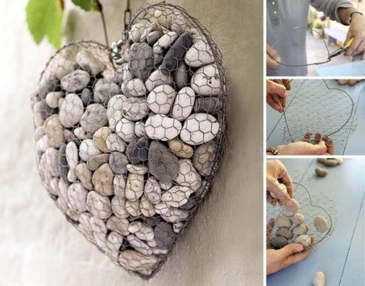 How to make pebble heart interior decorator step by step DIY tutorial instructions