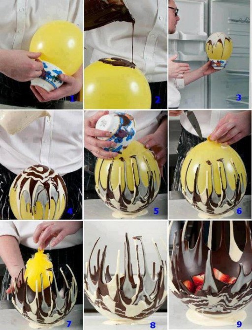 How to make super cool chocolate decoration step by step DIY tutorial instructions