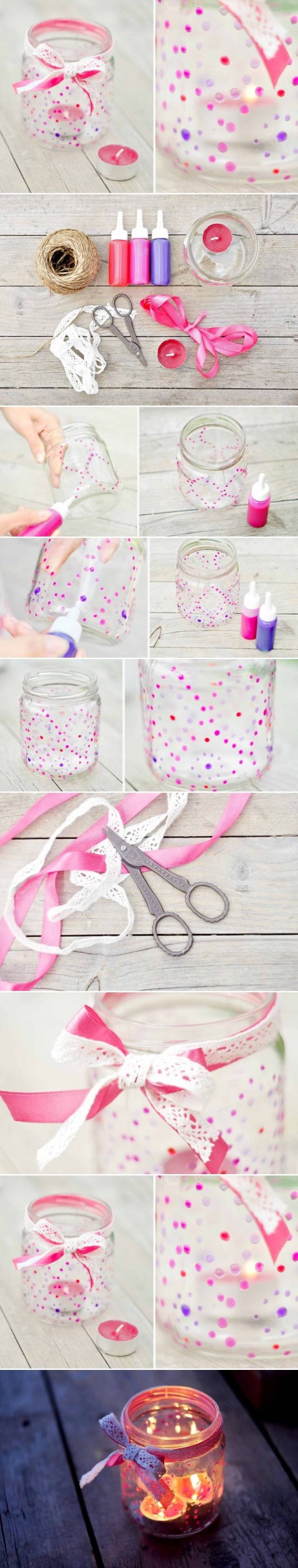 How to paint beautiful Glass Candle holder step by step DIY tutorial instructions