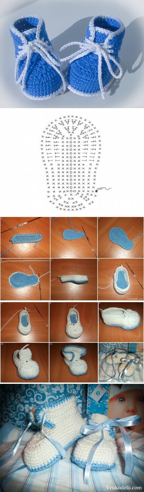 How to sew Newborn infant gifts Booties step by step DIY tutorial instructions