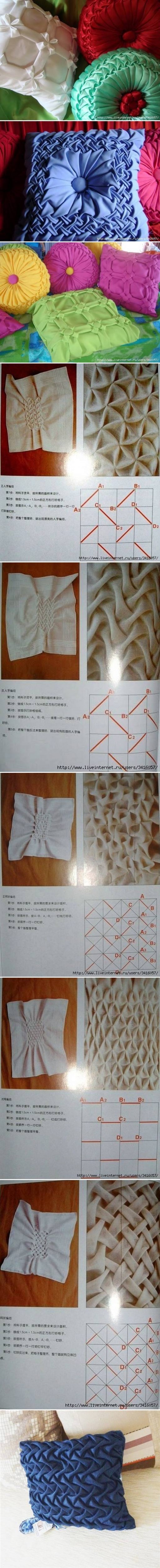 How to sew pretty Down Pillows step by step DIY tutorial instructions