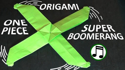 How to fold the One-Piece Super Boomerang step by step DIY tutorial instructions