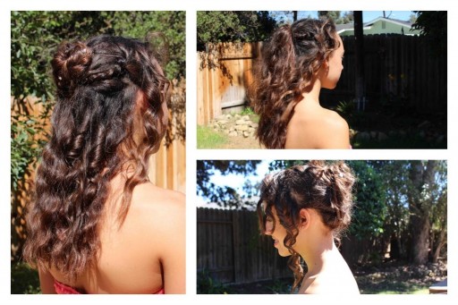 How to make three easy hair styles for homecoming step by step DIY tutorial instructions