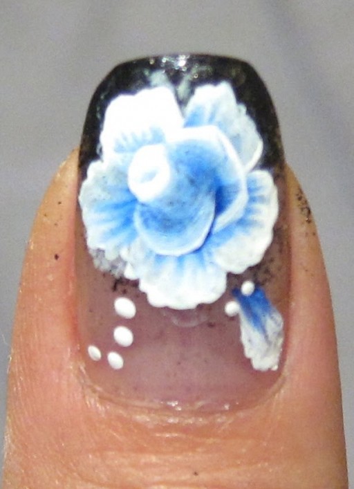 How to paint one stroke beautiful flower nail art step by step DIY tutorial instructions
