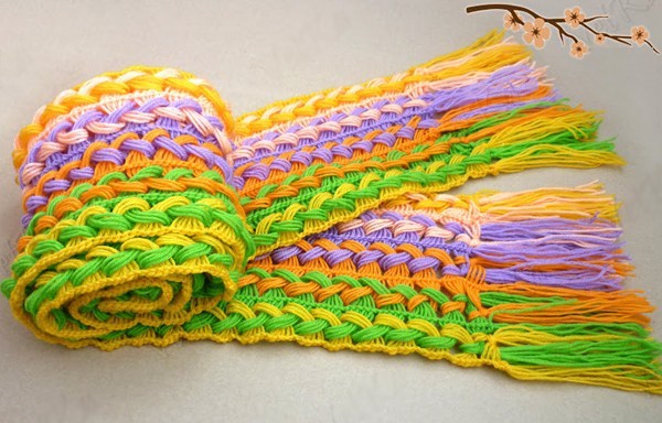 How To Crochet A Scarf Using A Ruler 8