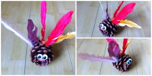How do you like this cute turkey craft made by a four year old girl