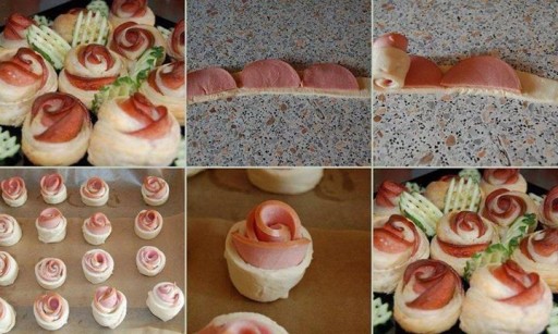 How to cook delicious ham rose bread step by step DIY tutorial instructions