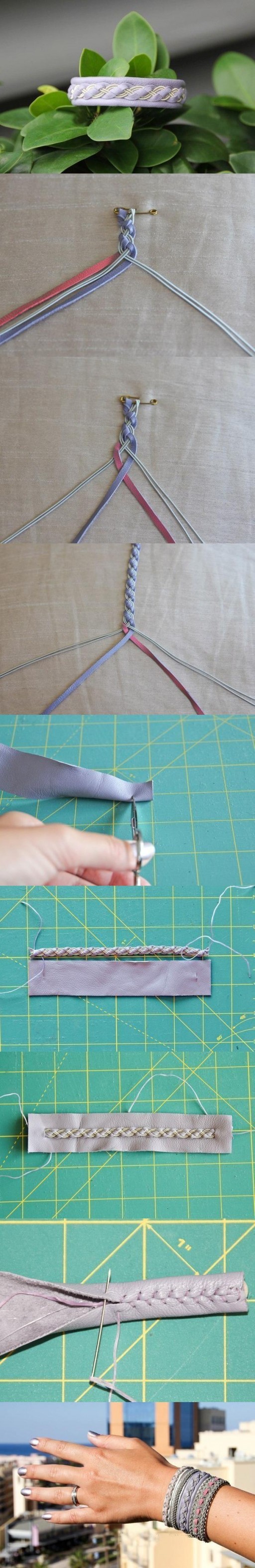 How to make Beautiful Braided Bracelet step by step DIY tutorial instructions