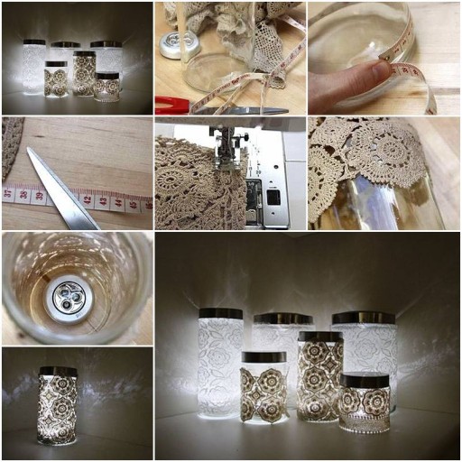 How to make Beautiful LED Lace Night Light step by step DIY tutorial instructions thumb