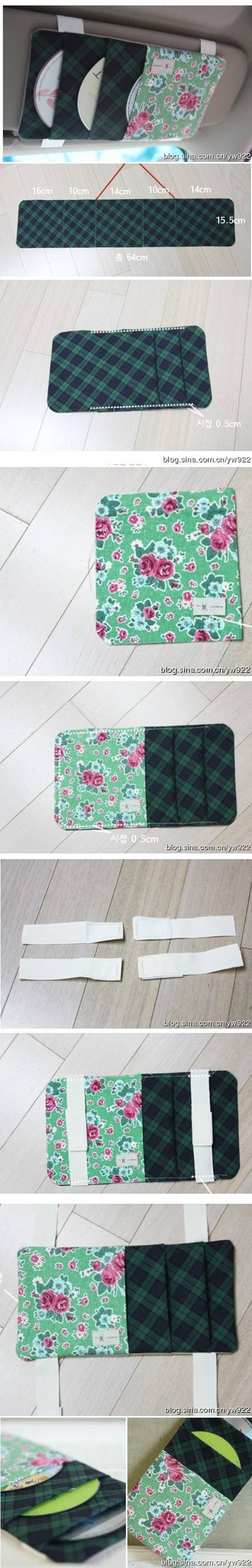 How to make CD Storage Pocket step by step DIY tutorial instructions
