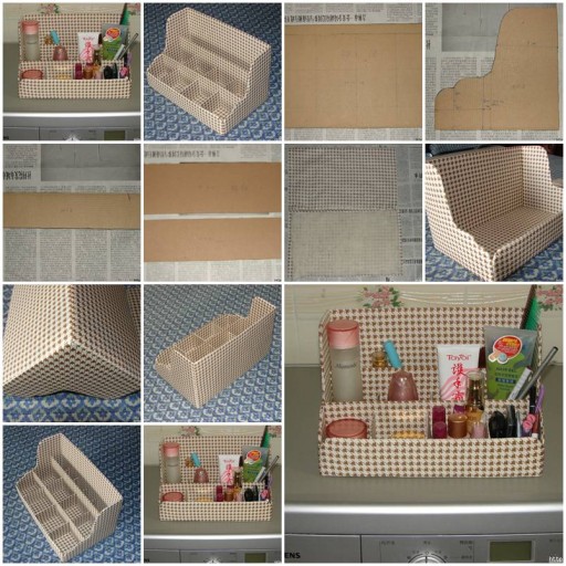How to make Cardboard Shelves Organizer DIY tutorial instructions thumb