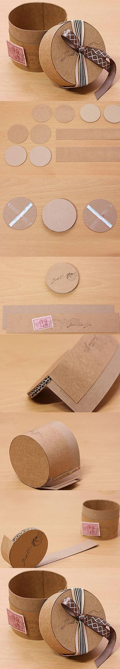 How to make Cute Cardboard Gift Box DIY tutorial instructions