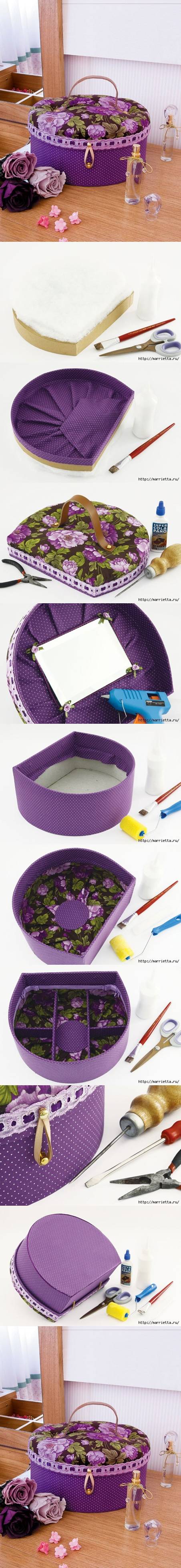 How to make Cute Makeup Box DIY tutorial instructions