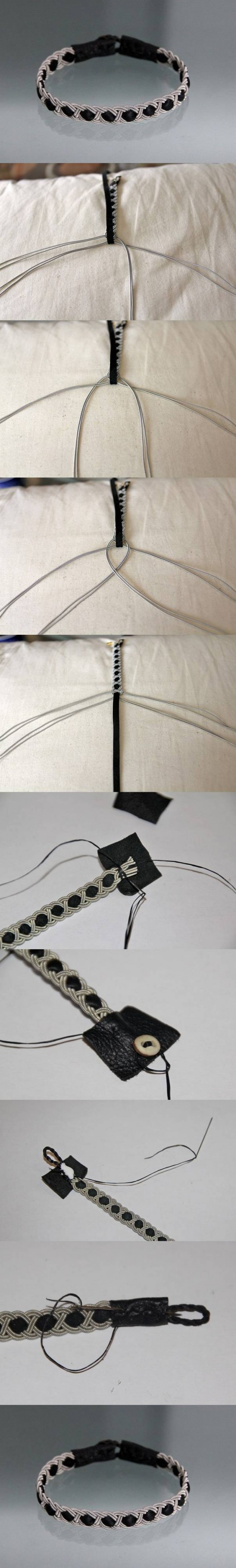 How to make Cute Rope Wristband DIY tutorial instructions