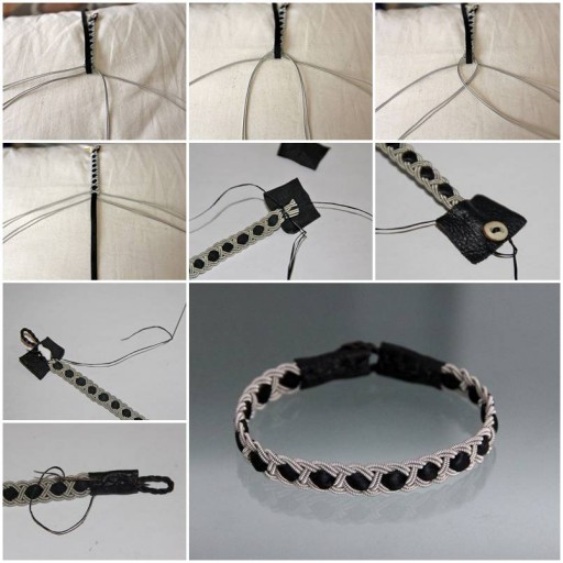 How to make Cute Rope Wristband DIY tutorial instructions thumb