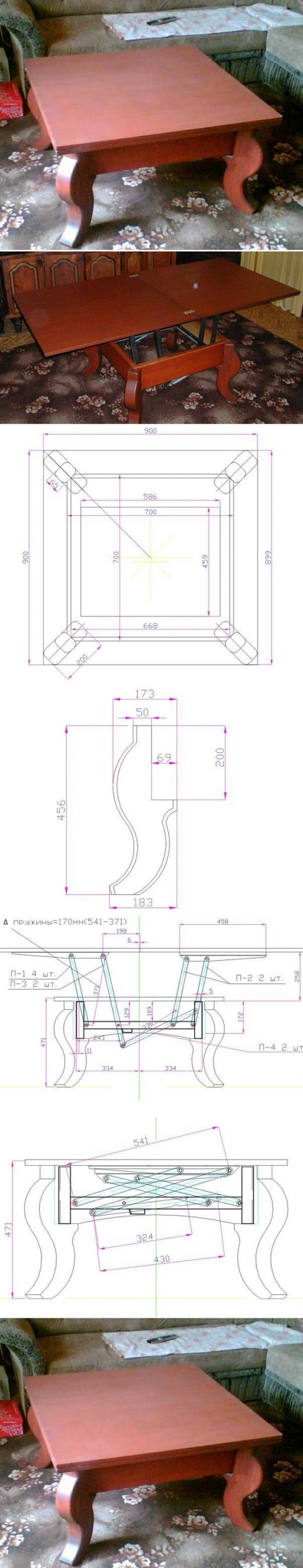 How to make Dining and Magazine Table 2 in 1 step by step DIY tutorial instructions