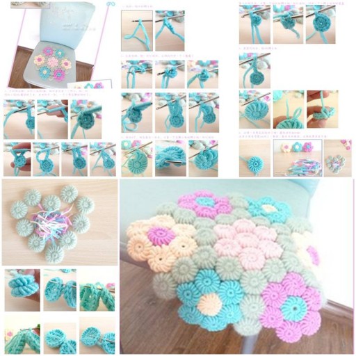 How to make Flower Hook Rug DIY tutorial instructions thumb
