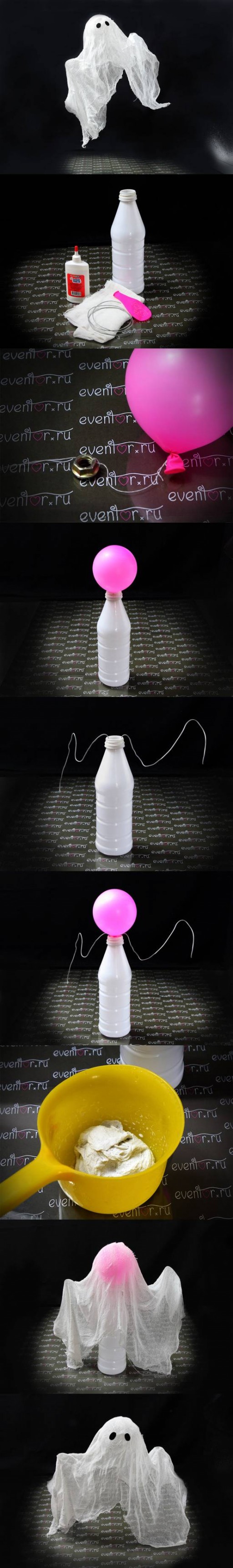 How to make Ghost Home Halloween Ideas DIY tutorial instructions