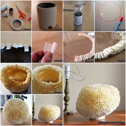 How to make Hornet Nest lighting step by step DIY tutorial instructions thumb