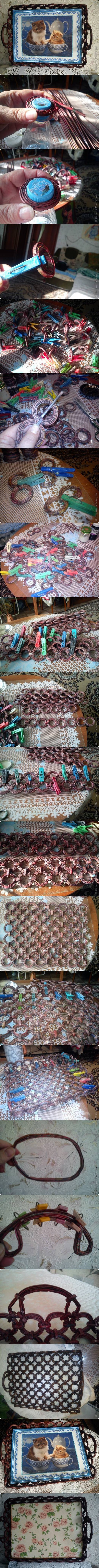 How to make Newspaper Weaving Tray DIY tutorial instructions
