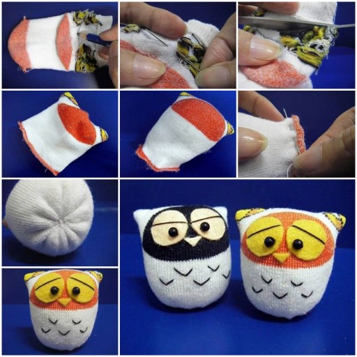 How to make Sock Owl DIY tutorial instructions thumb