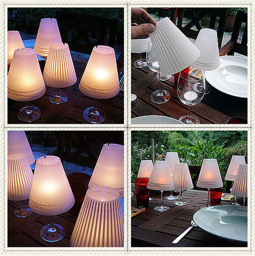 How to make beautiful candle lamps with wine glasses step by step DIY tutorial instructions