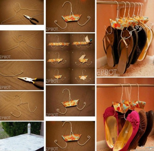 How to make hanger to store shoes step by step DIY tutorial instructions