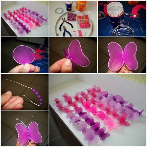 How to make lively Butterfly with Tights step by step DIY tutorial instructions thumb